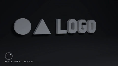 Finished composite with a logo on the ground while the light source moves so the car shadow and logo shadow swing together