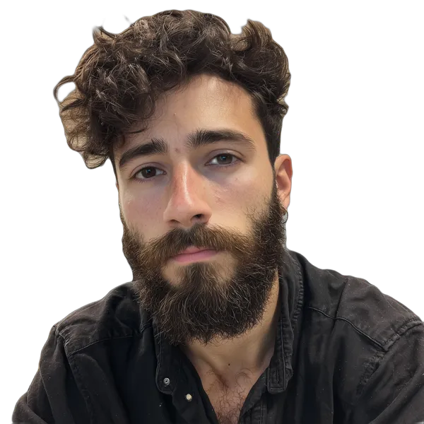 bearded man portrait, birefnet-cod cutout