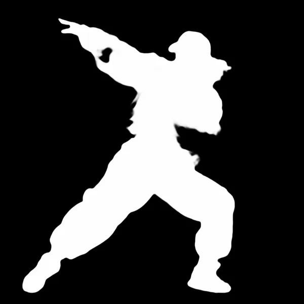 street dancer studio pose, birefnet-cod alpha matte