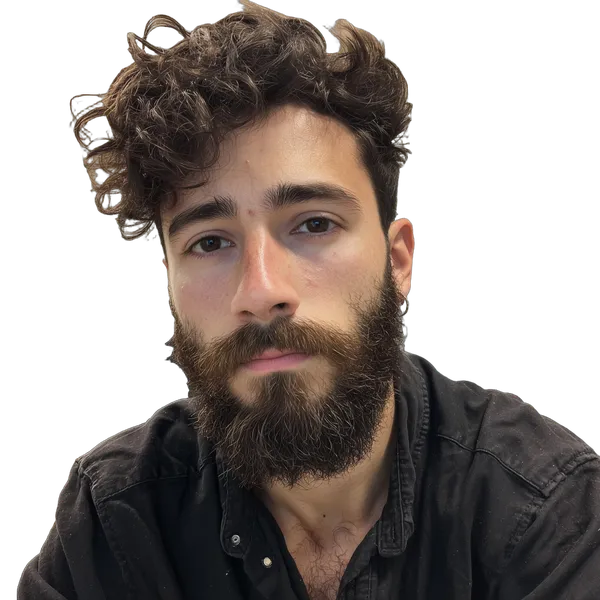 bearded man portrait, birefnet-dis cutout