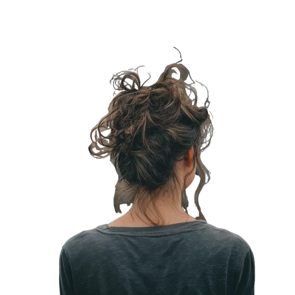 messy bun cityscape, birefnet-dis cutout