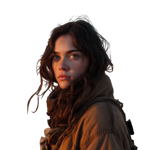 sunset field portrait, birefnet-dis cutout