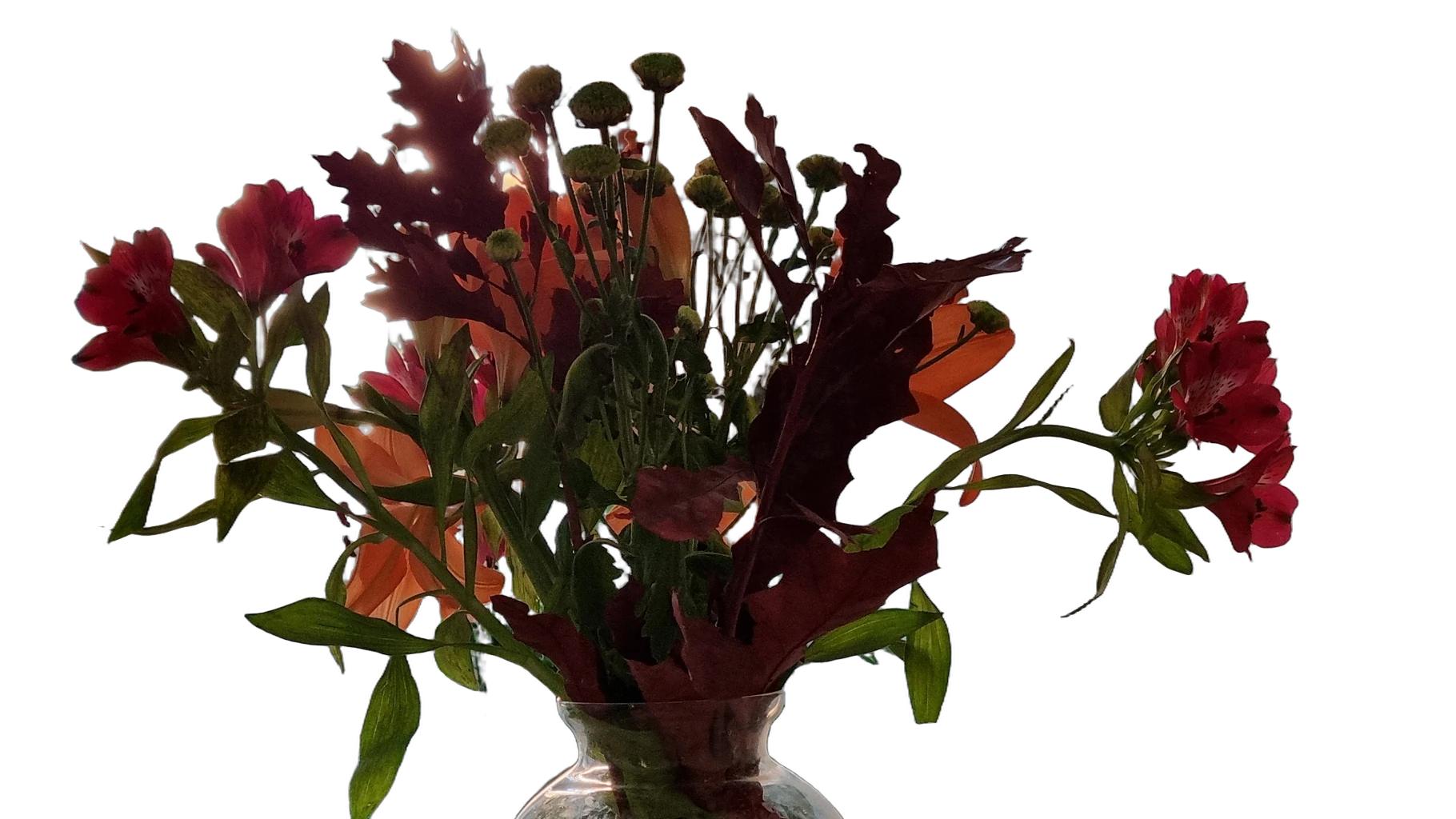 autumn bouquet vase, BiRefNet Lite cutout