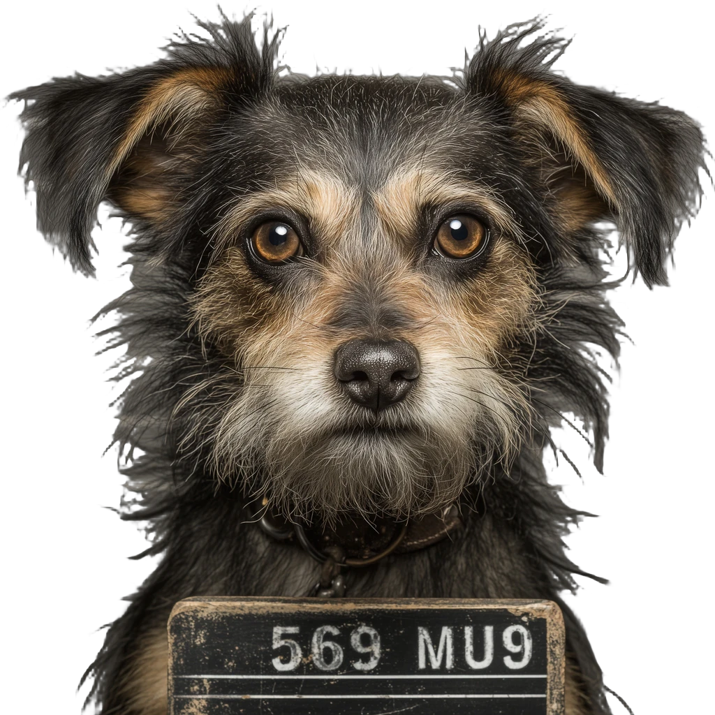 terrier dog mugshot, BiRefNet Lite cutout