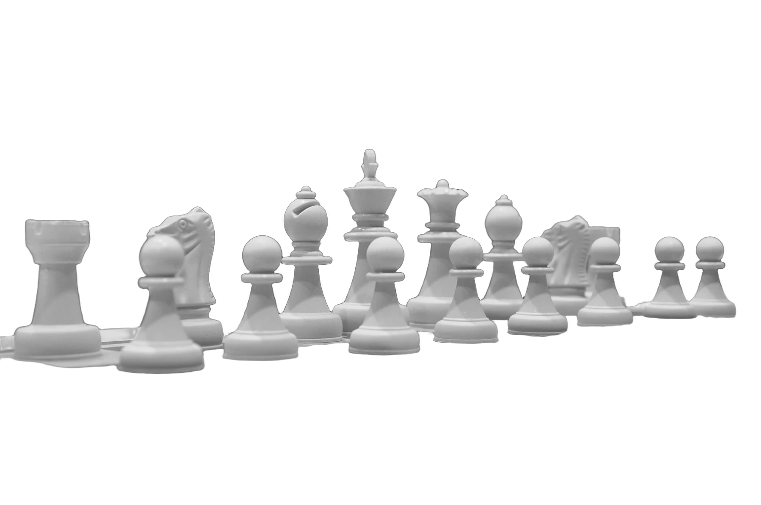 white chess pieces tournament, BiRefNet Lite cutout