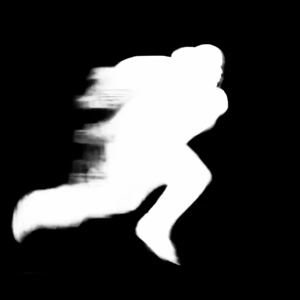BiRefNet Lite alpha matte: sprinter motion blur