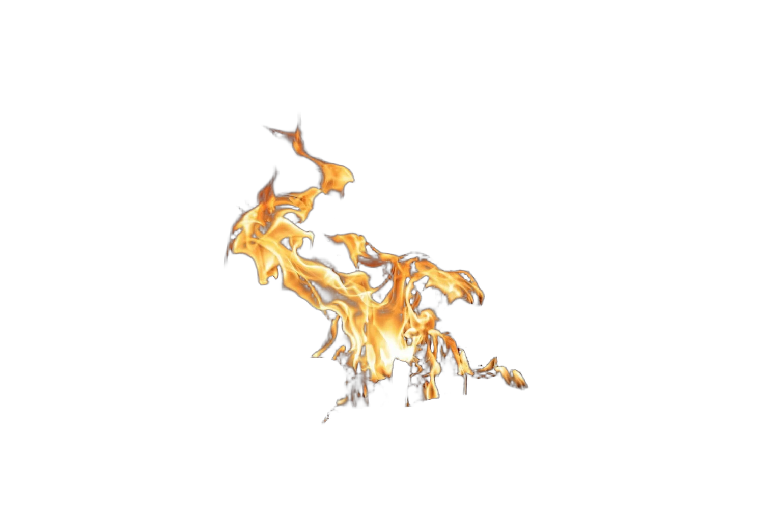 campfire flames night, BiRefNet cutout