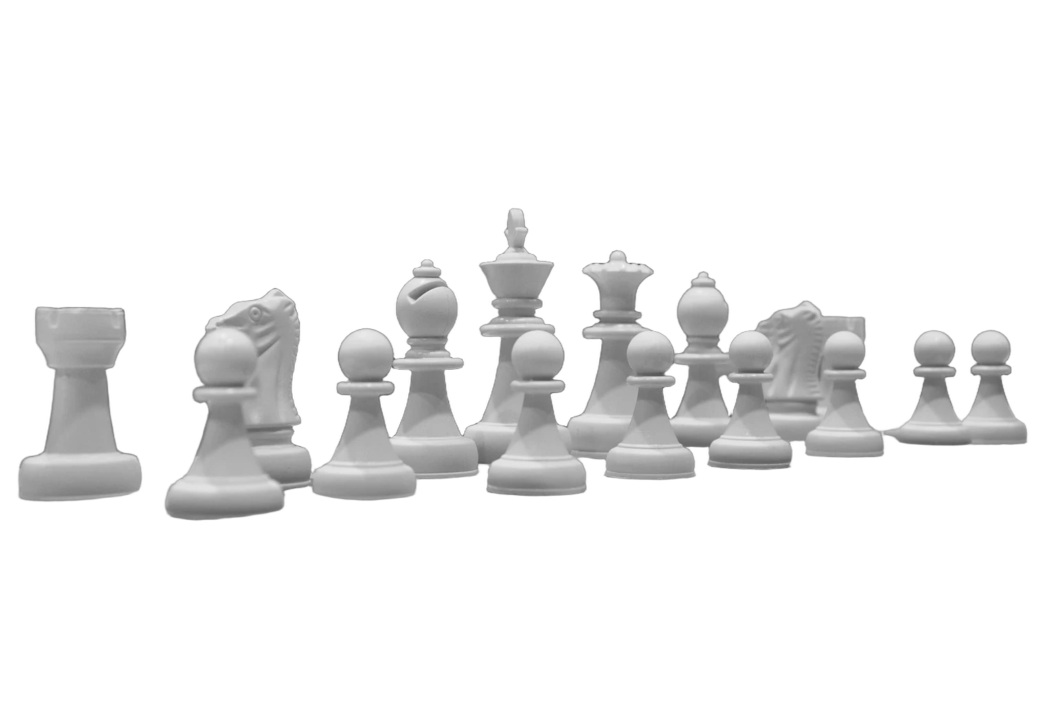white chess pieces tournament, BiRefNet cutout