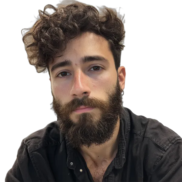 bearded man portrait, birefnet-hrsod cutout