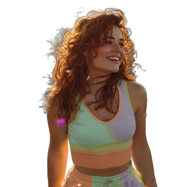 confetti sunset portrait, birefnet-hrsod cutout