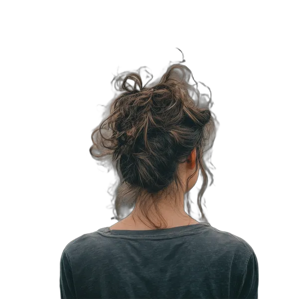 messy bun cityscape, birefnet-hrsod cutout