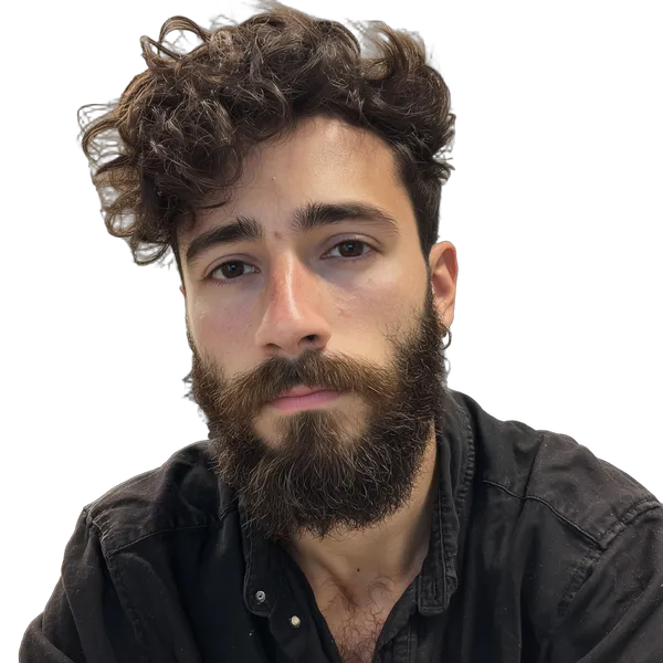 bearded man portrait, birefnet-massive cutout