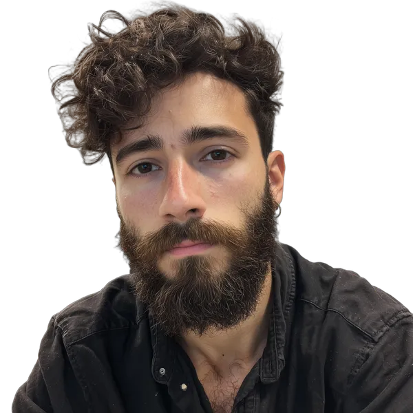 bearded man portrait, birefnet-portrait cutout