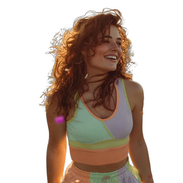 confetti sunset portrait, birefnet-portrait cutout