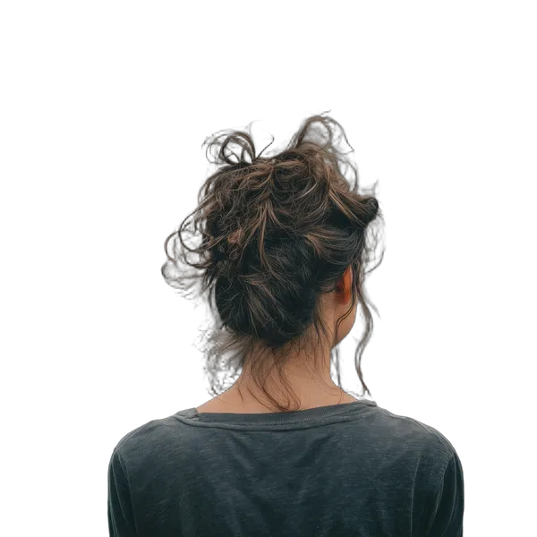 messy bun cityscape, birefnet-portrait cutout