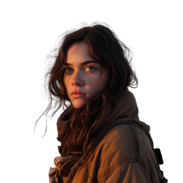 sunset field portrait, birefnet-portrait cutout