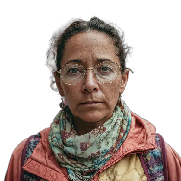 woman street portrait glasses, birefnet-portrait cutout