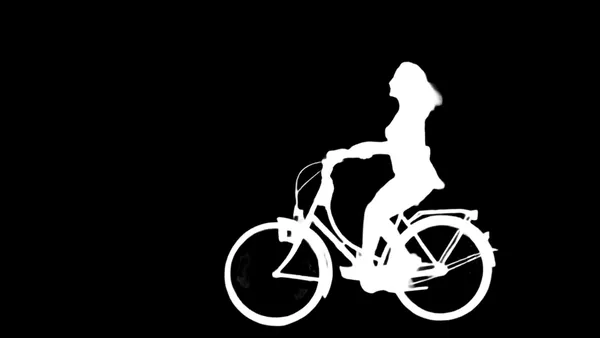 Ground Truth alpha matte: cyclist motion blur field