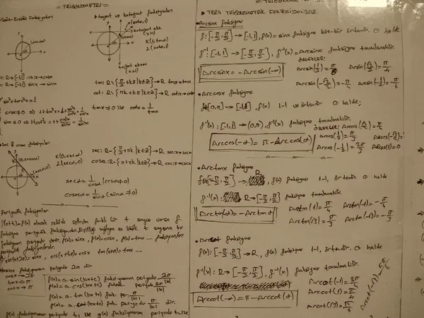 Original photo: trigonometry notes whiteboard