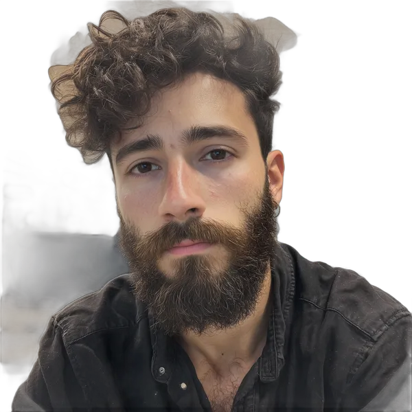 bearded man portrait, isnet-anime cutout