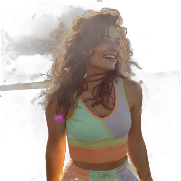 confetti sunset portrait, isnet-anime cutout