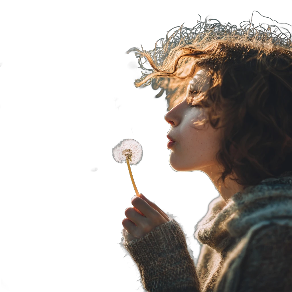 blowing dandelion seeds, IS-Net cutout