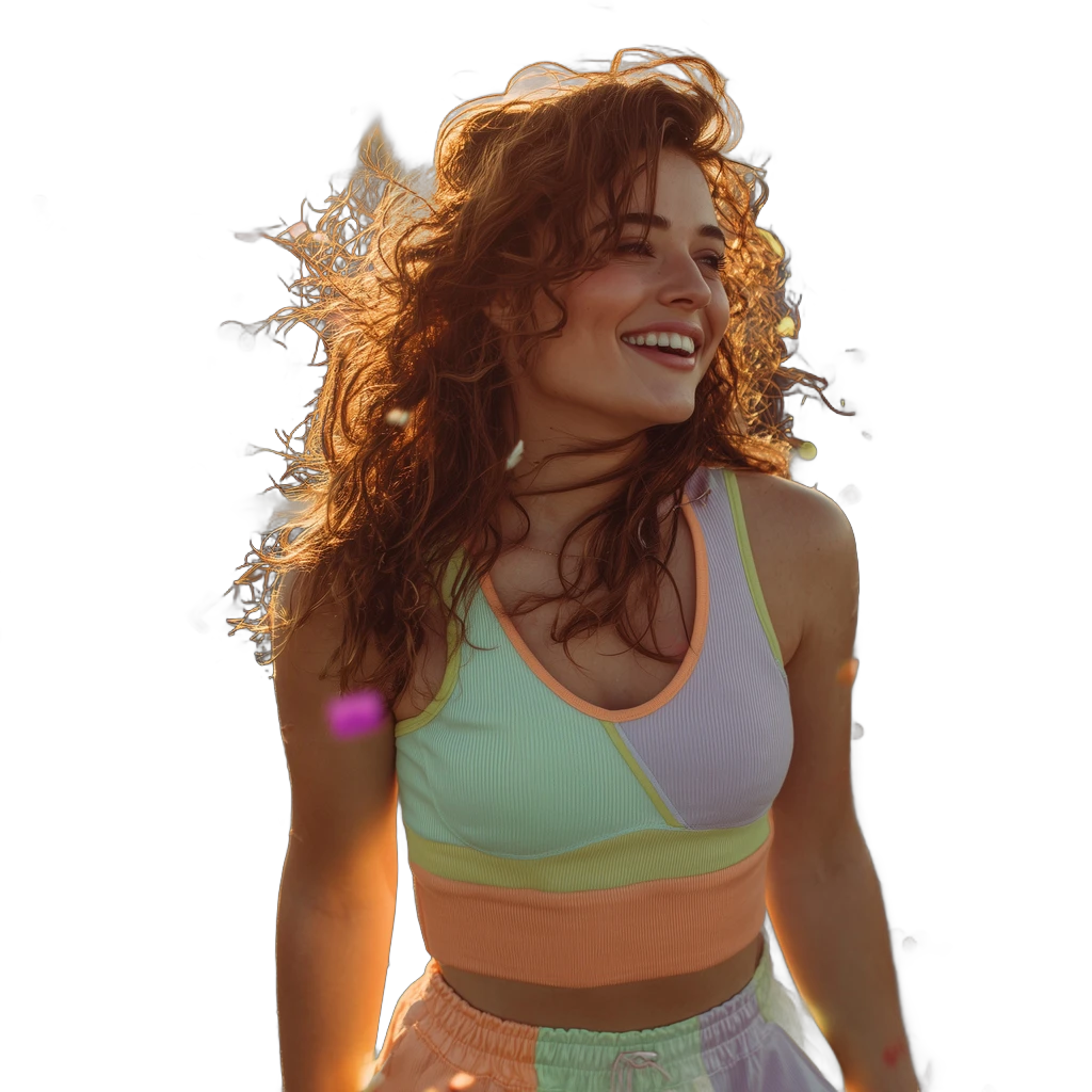 confetti sunset portrait, IS-Net cutout