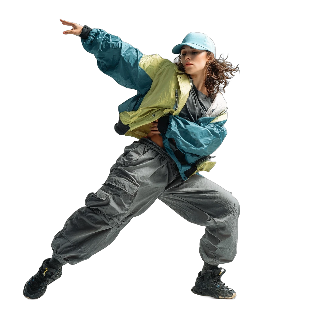 street dancer studio pose, IS-Net cutout