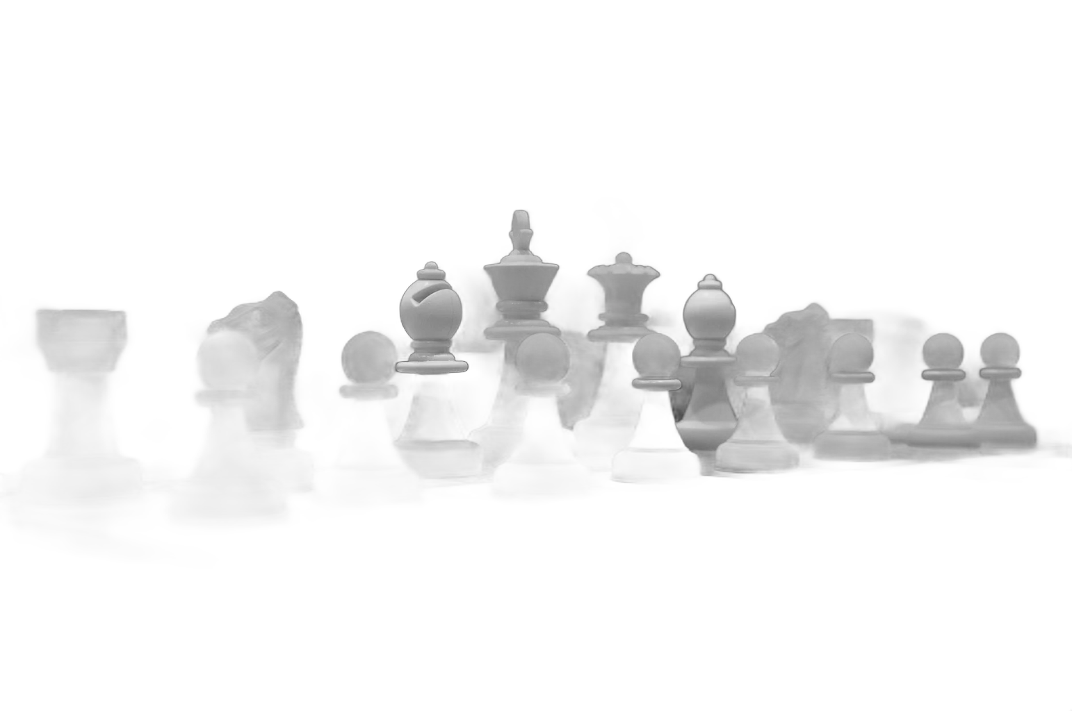 white chess pieces tournament, IS-Net cutout