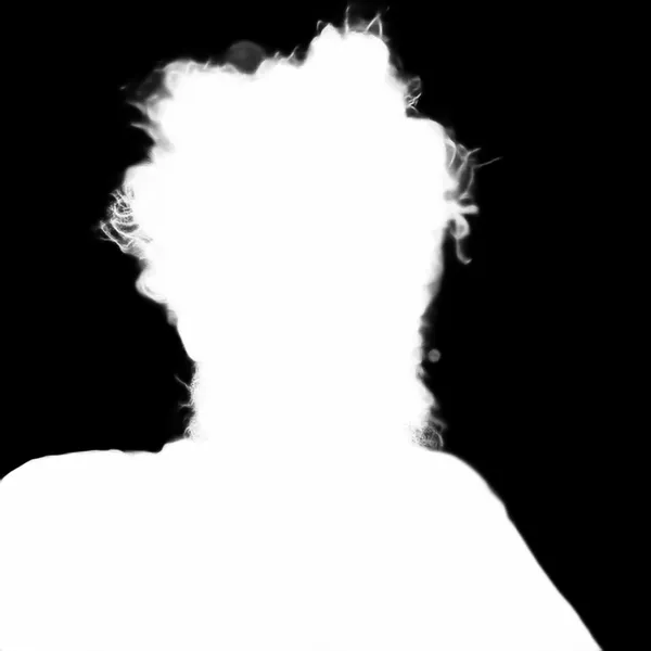 IS-Net alpha matte: messy hair bearded portrait