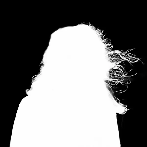 IS-Net alpha matte: windblown curly hair backpack