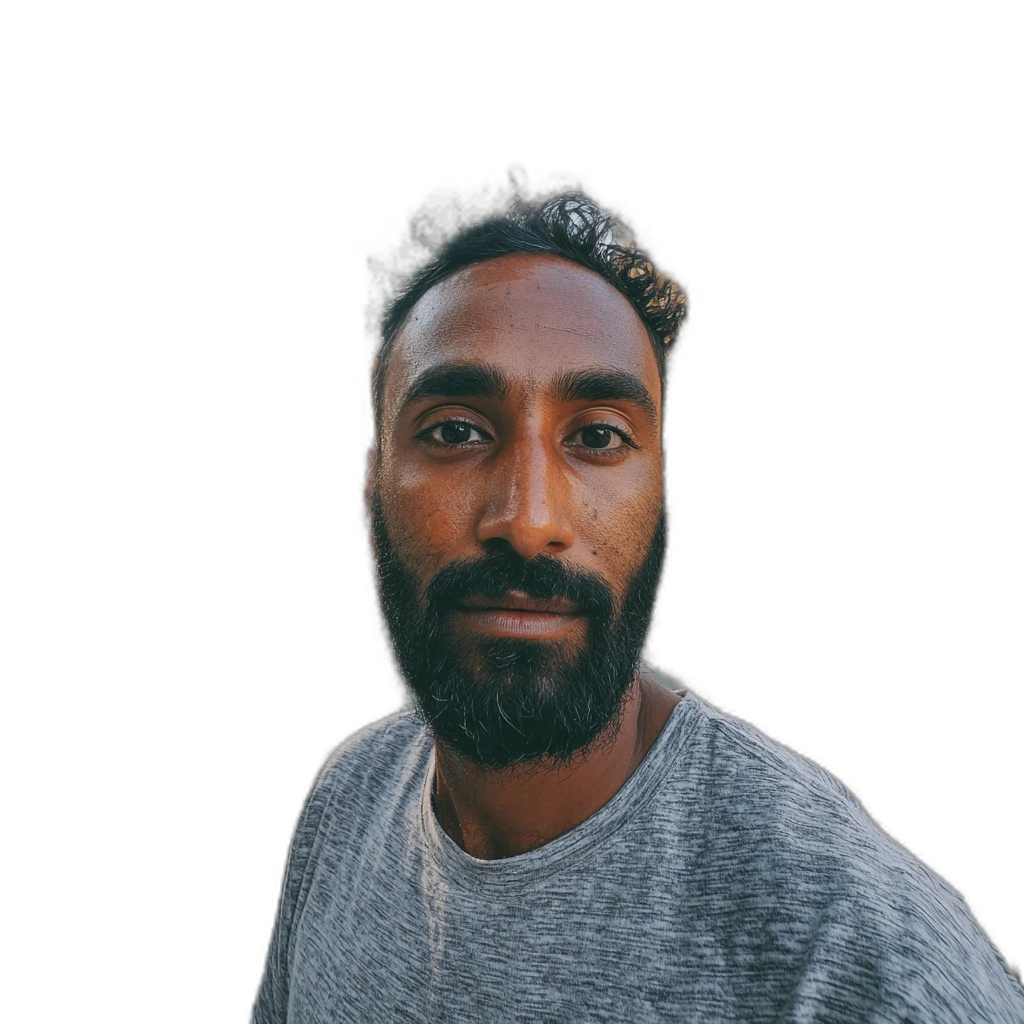 street portrait man, silueta cutout