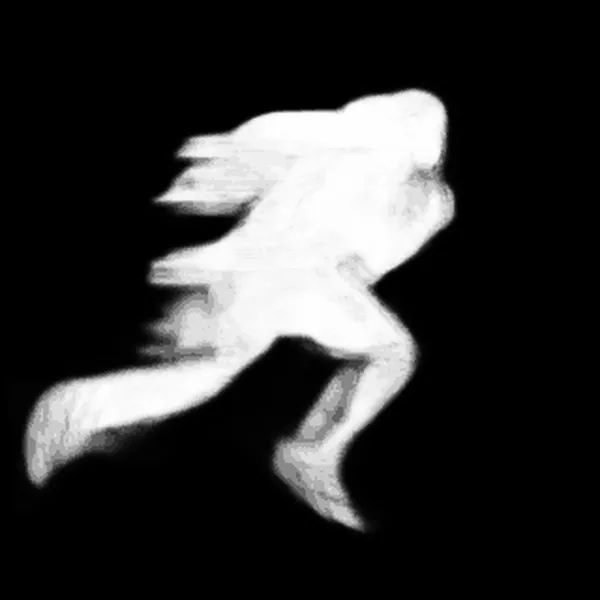 silueta alpha matte: sprinter motion blur