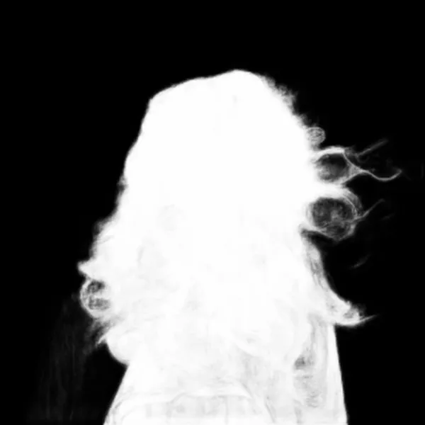 silueta alpha matte: windblown curly hair backpack