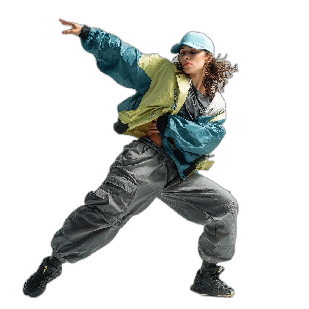 street dancer studio pose, u2net cutout