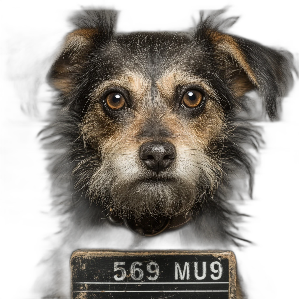 terrier dog mugshot, u2net cutout