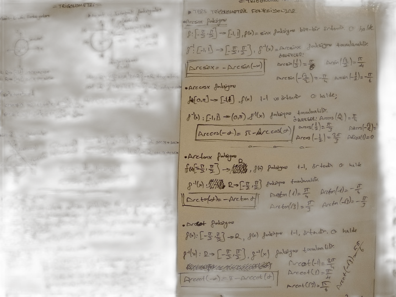 trigonometry notes whiteboard, u2net cutout