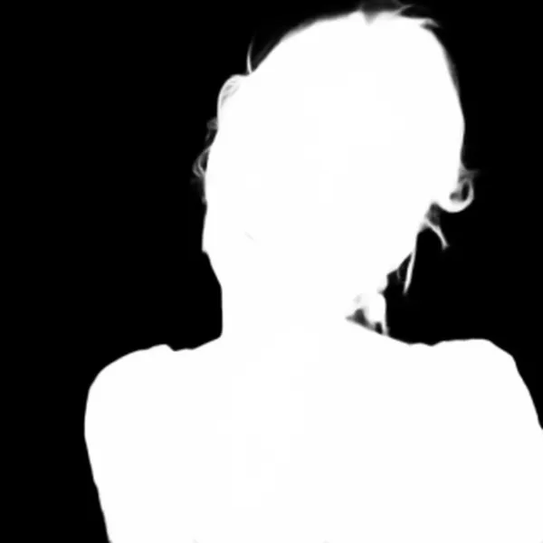 u2net alpha matte: smiling woman seaside