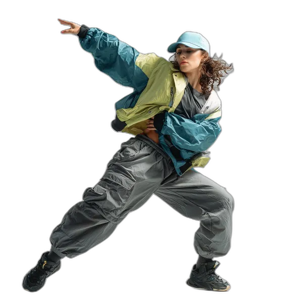 street dancer studio pose, u2net_human_seg cutout