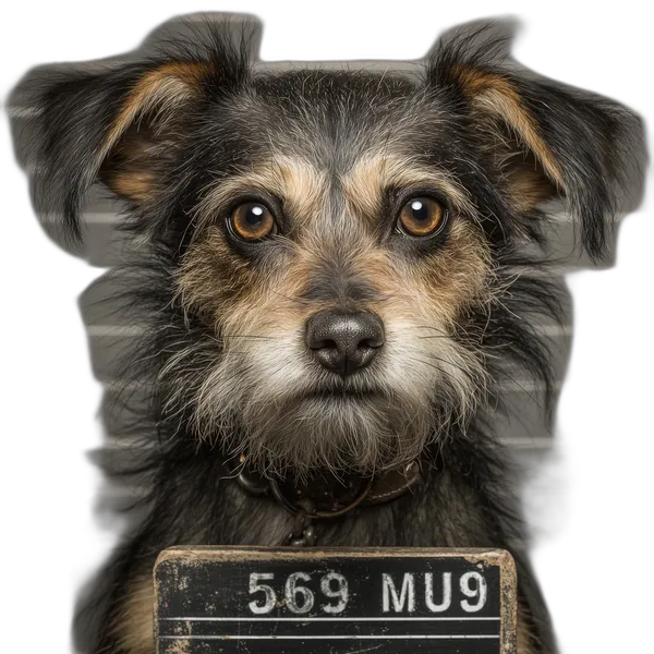 terrier dog mugshot, u2net_human_seg cutout