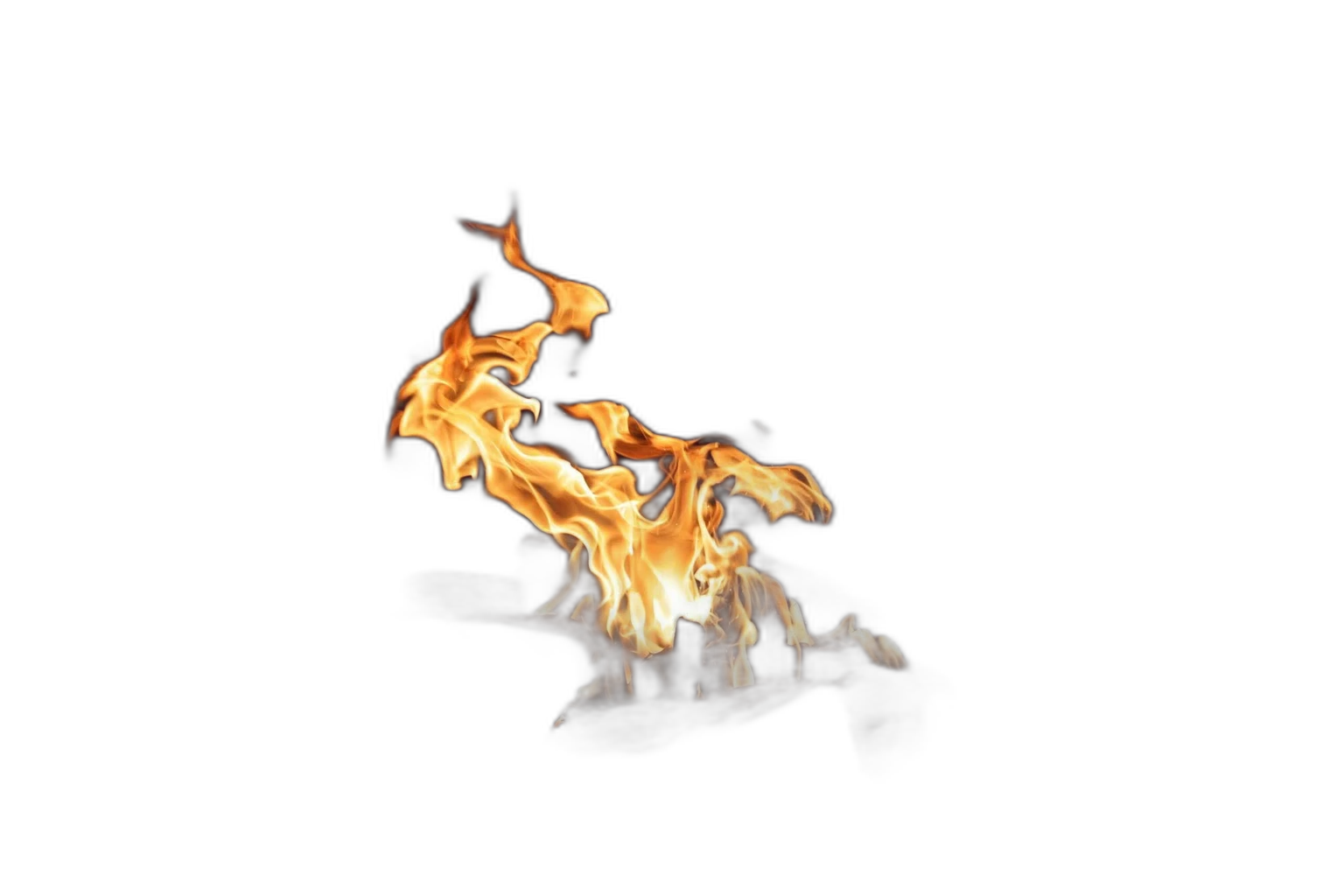 campfire flames night, u2netp cutout