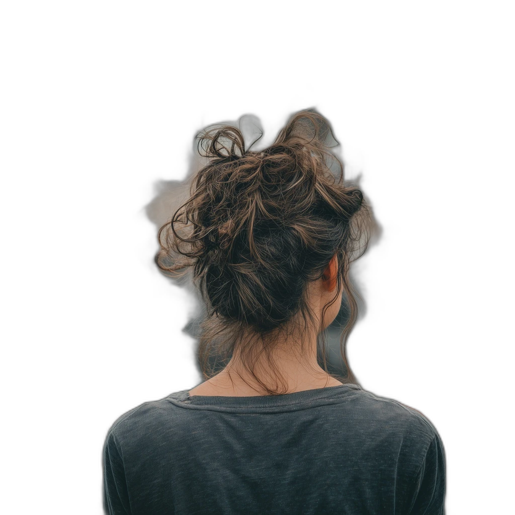 messy bun cityscape, u2netp cutout