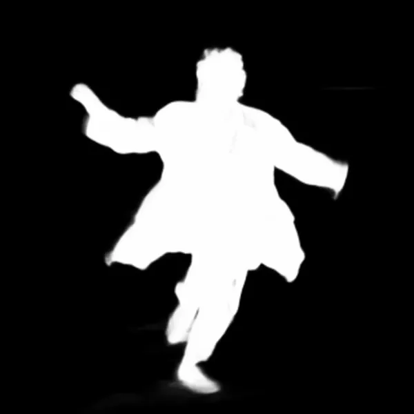 u2netp alpha matte: elderly man running blur