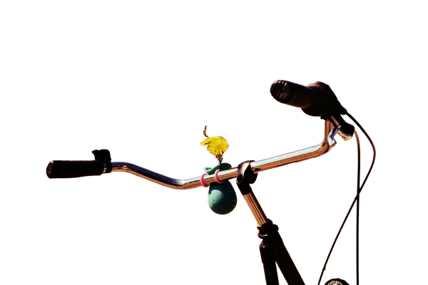 Enterprise background removed: bike handlebar near beach