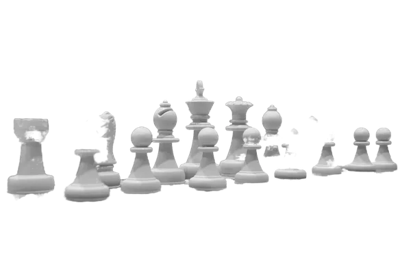 Enterprise background removed: white chess pieces tournament