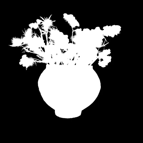 withoutBG Enterprise Model alpha matte: dried flowers clay vase
