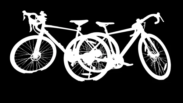 withoutBG Enterprise Model alpha matte: two gravel bikes park