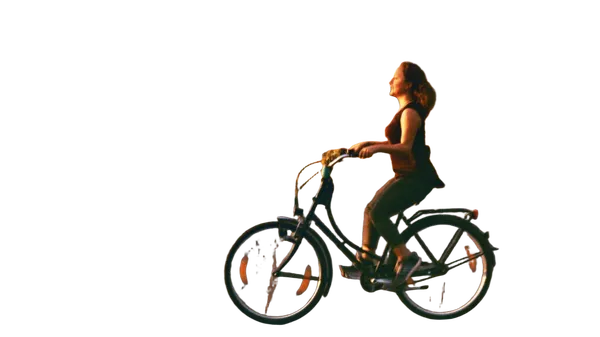 Open Model background removed: cyclist motion blur field
