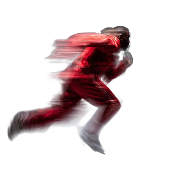 Open Model background removed: sprinter motion blur