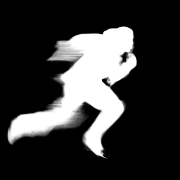 withoutBG Open-Weight Model alpha matte: sprinter motion blur